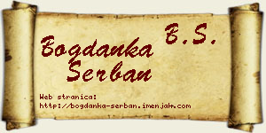 Bogdanka Šerban vizit kartica
